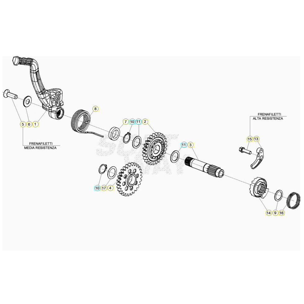 Beta RR125RC 23 Kickstarter Ersatzteile Beta RR125RC 23 Kickstarter Ersatzteile