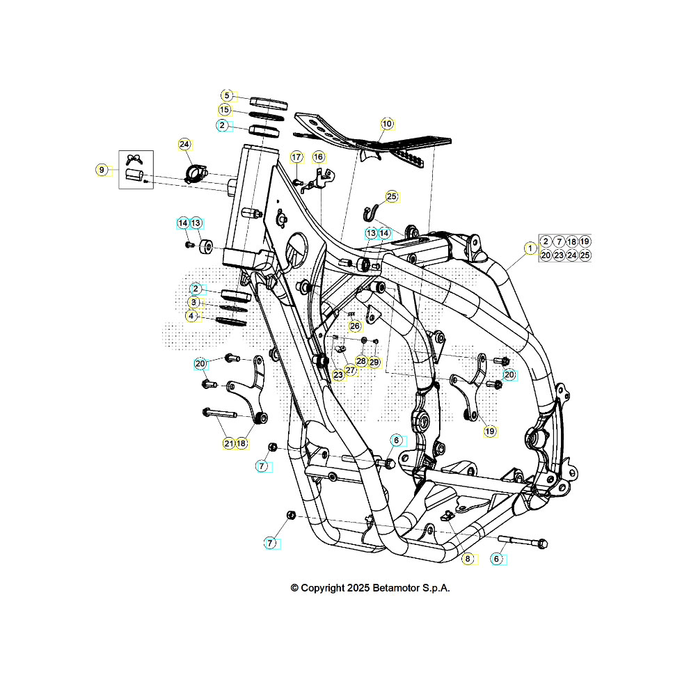 Beta RR350 26 Rahmen/Ausleger Ersatzteile Beta RR350 26 Rahmen/Ausleger Ersatzteile
