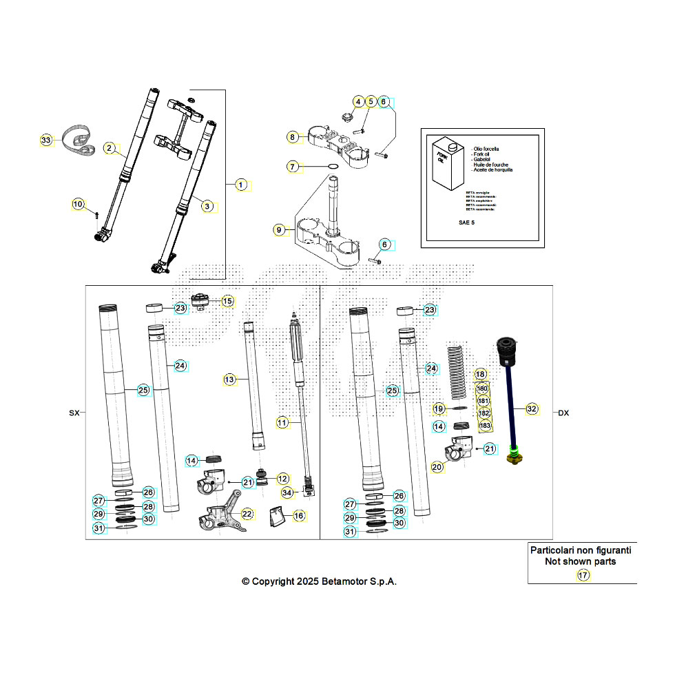 Beta RR350 26 Gabel Ersatzteile Beta RR350 26 Gabel Ersatzteile