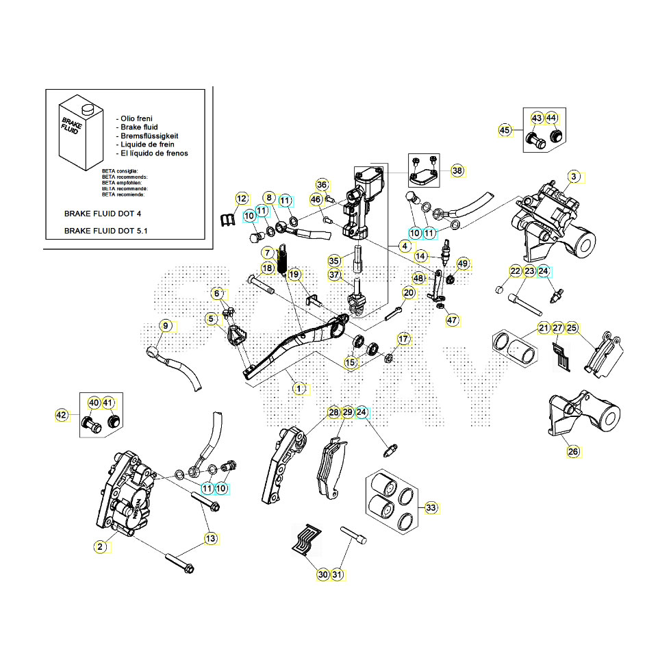 Beta RR350 26 Bremsen Ersatzteile Beta RR350 26 Bremsen Ersatzteile