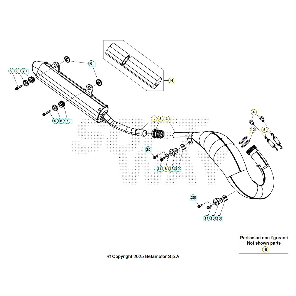 Beta RR125 26 Auspuffsystem Ersatzteile Beta RR125 26 Auspuffsystem Ersatzteile