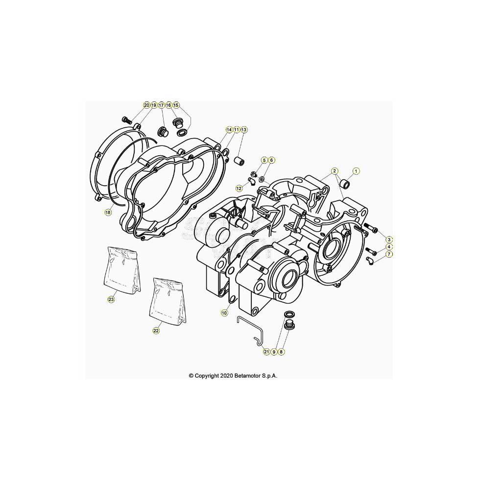 Beta EVO250 23 Motorgehäuse Ersatzteile