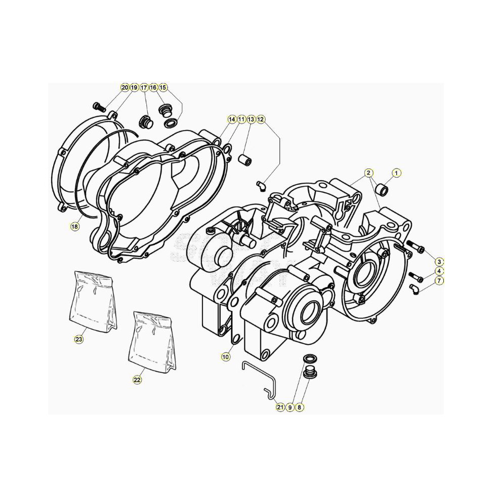 Beta EVO250 20 Motorgehäuse Ersatzteile Beta EVO250 20 Motorgehäuse Ersatzteile