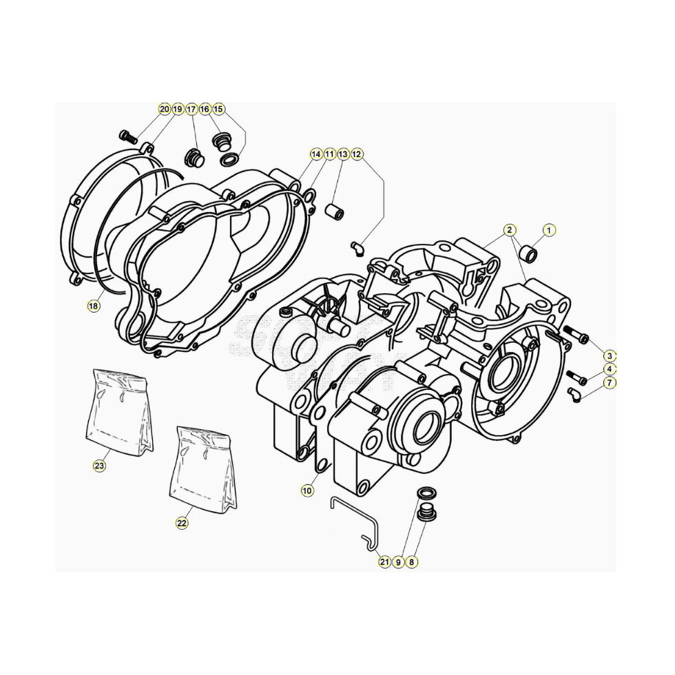 Beta EVO300 2T 20 Motorgehäuse Ersatzteile Beta EVO300 2T 20 Motorgehäuse Ersatzteile