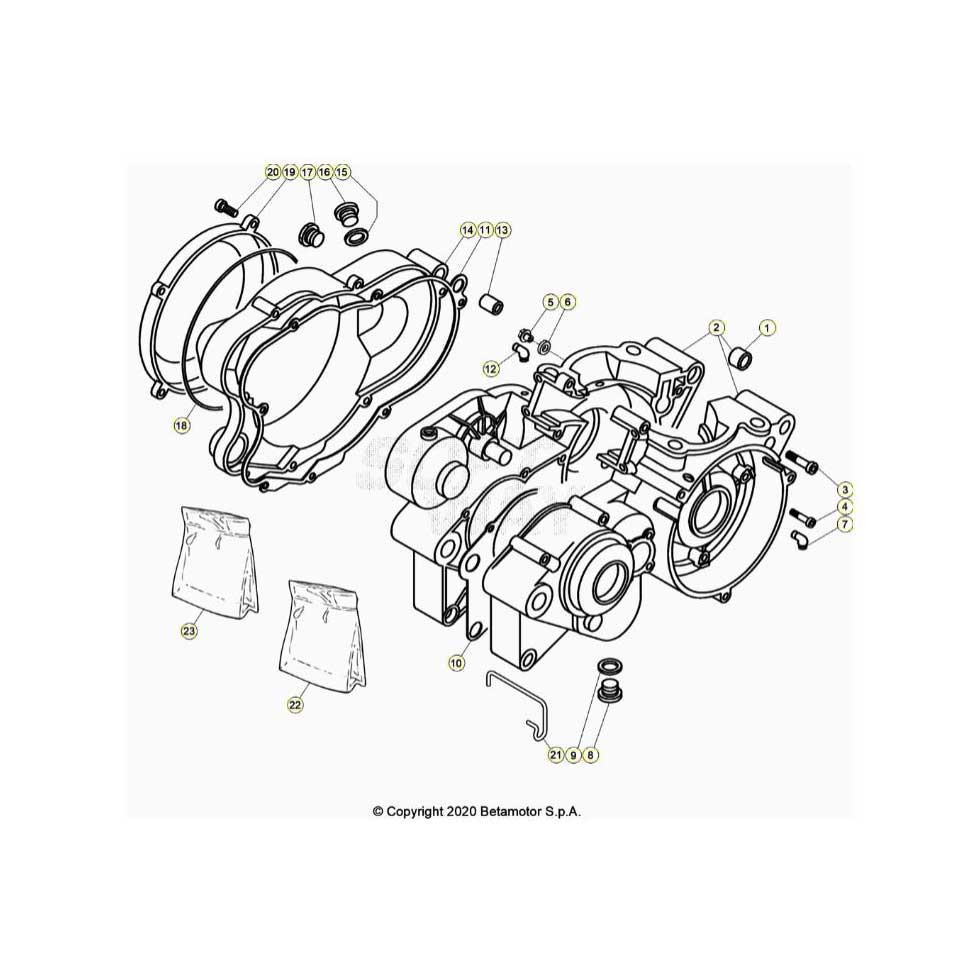 Beta EVO300 SS 23 Motorgehäuse Ersatzteile