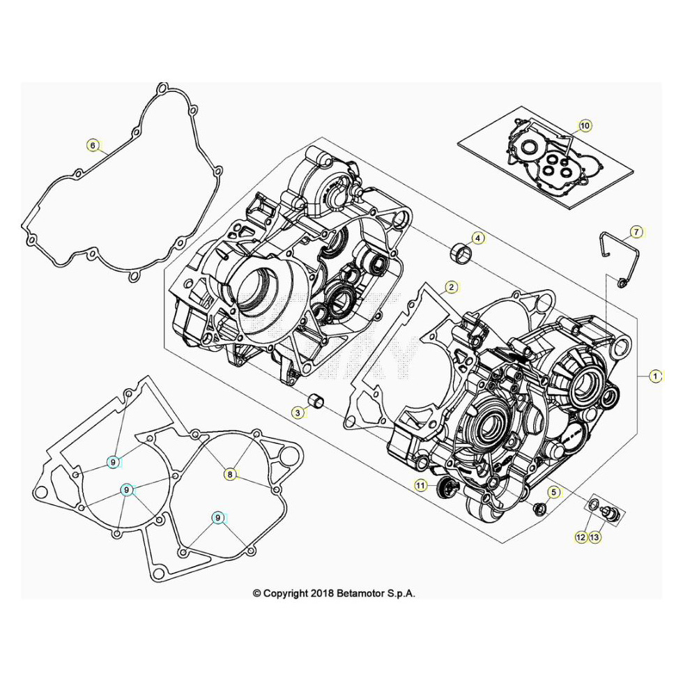 Beta RR125 26 Motorgehäuse 1 Ersatzteile