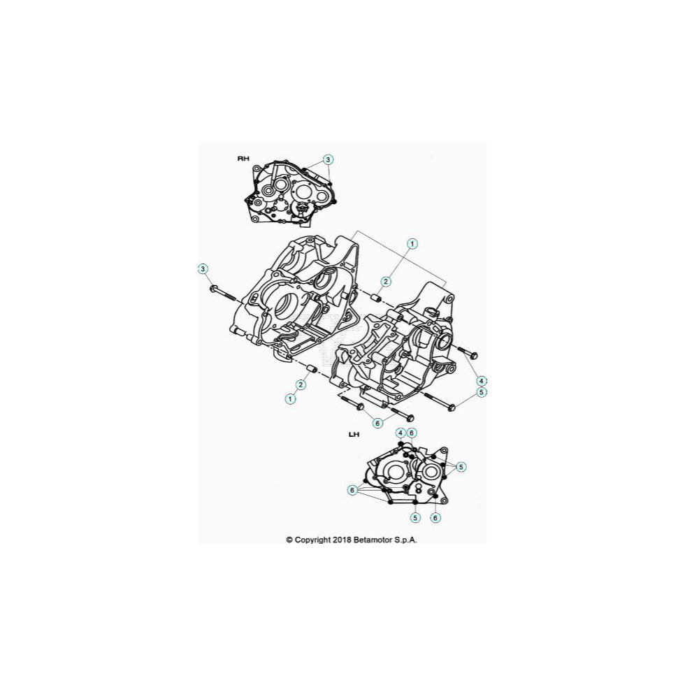Beta RR125 LC 20 Motorgehäuse 1 Ersatzteile
