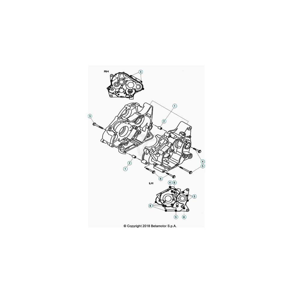 Beta RR125 LC 4T 20 Motorgehäuse Ersatzteile