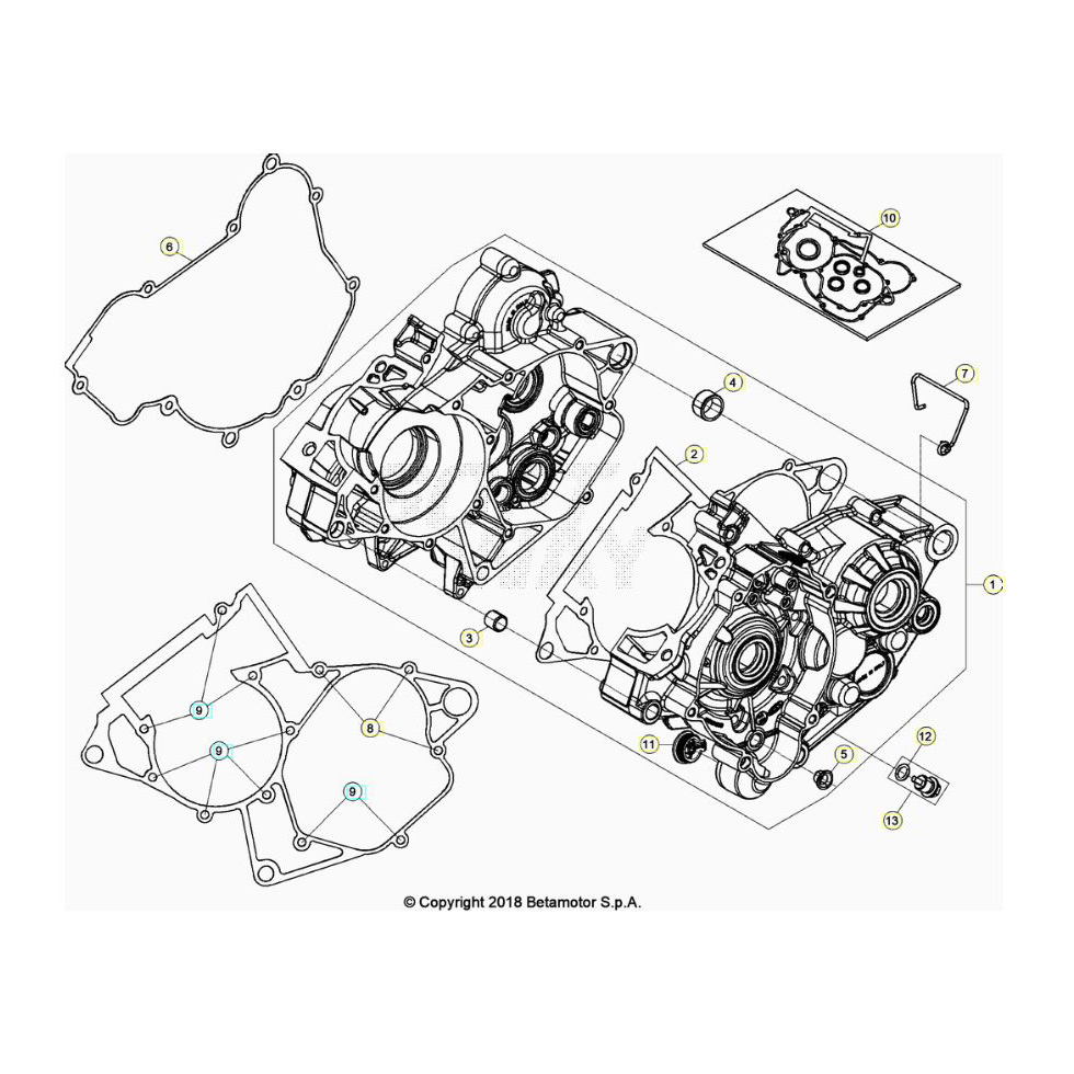 Beta RR125RC 20 Motorgehäuse 1 Ersatzteile