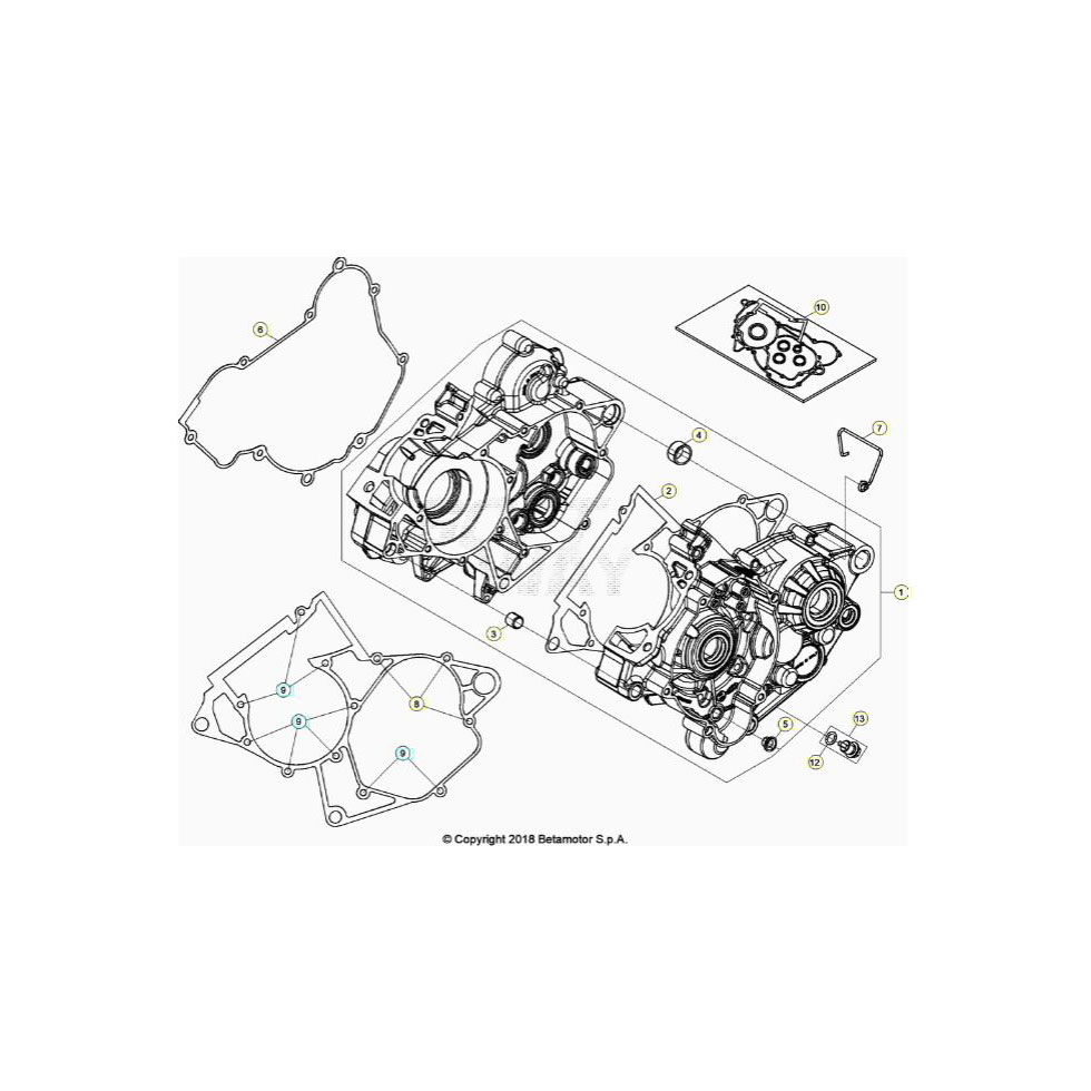 Beta RR200RC 25 Motorgehäuse 1 Ersatzteile