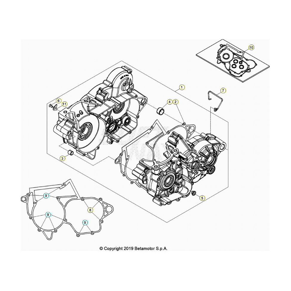 Beta RR250RC 22 Motorgehäuse 1 Ersatzteile