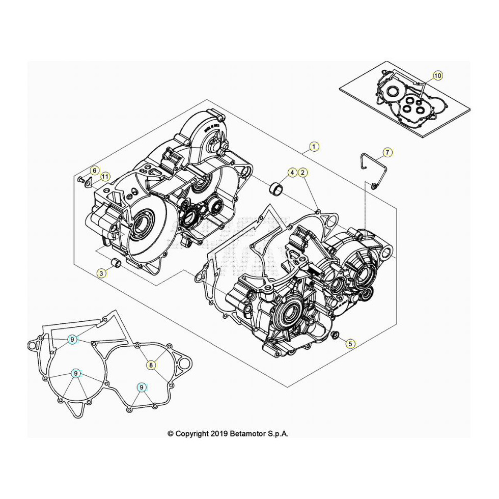 Beta RR300RC 24 Motorgehäuse 1 Ersatzteile