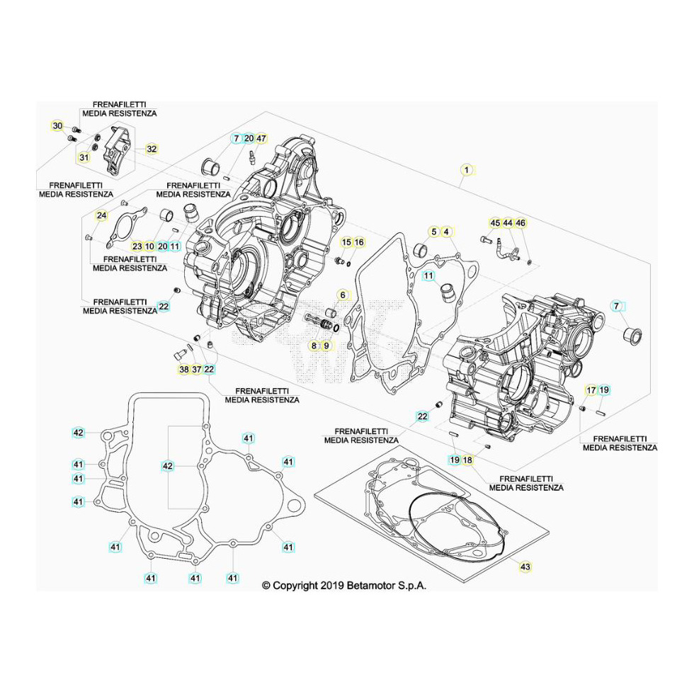 Beta RR350 20 Motorgehäuse 1 Ersatzteile