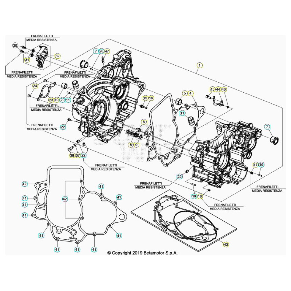 Beta RR350 25 Motorgehäuse 1 Ersatzteile