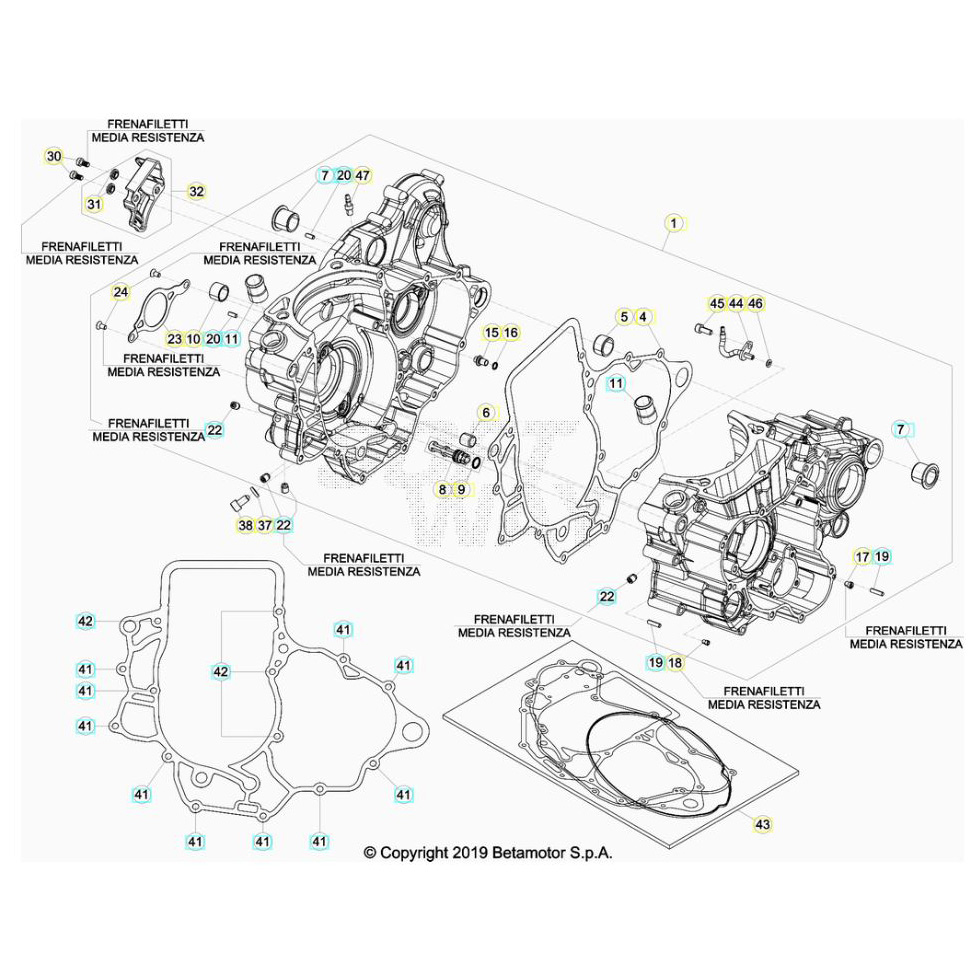 Beta RR390 20 Motorgehäuse 1 Ersatzteile
