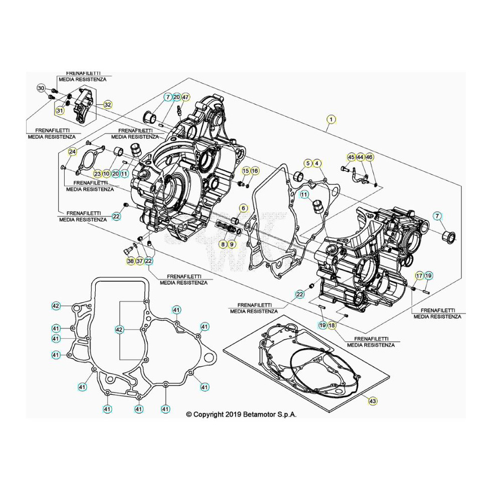 Beta RR390 23 Motorgehäuse 1 Ersatzteile
