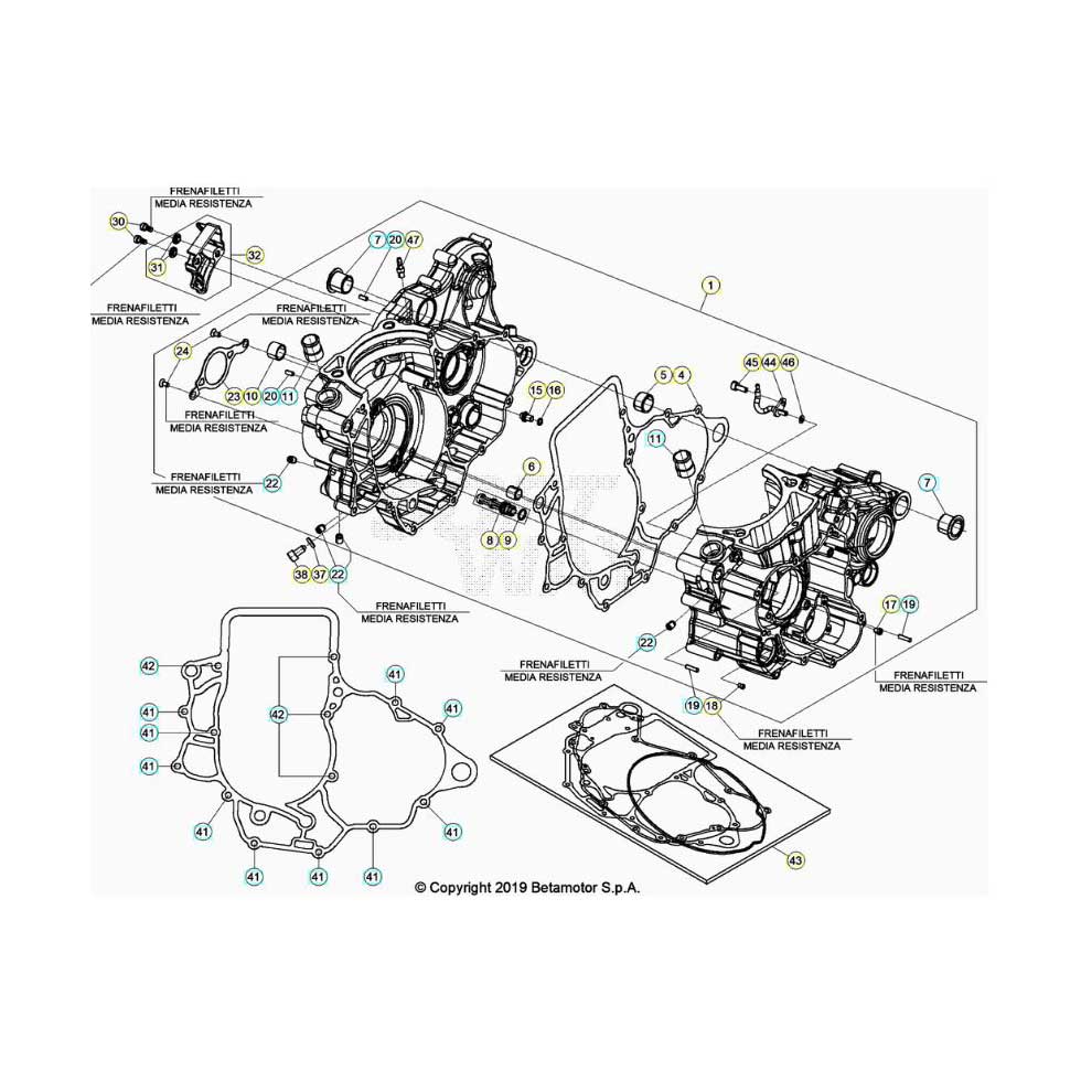 Beta RR480 21 Motorgehäuse 1 Ersatzteile