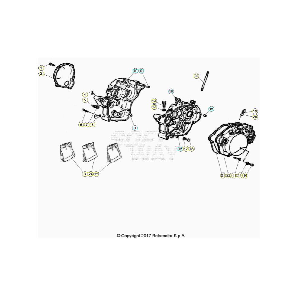 Beta RR50Sport 20 Motorgehäuse 1 Ersatzteile Beta RR50Sport 20 Motorgehäuse 1 Ersatzteile