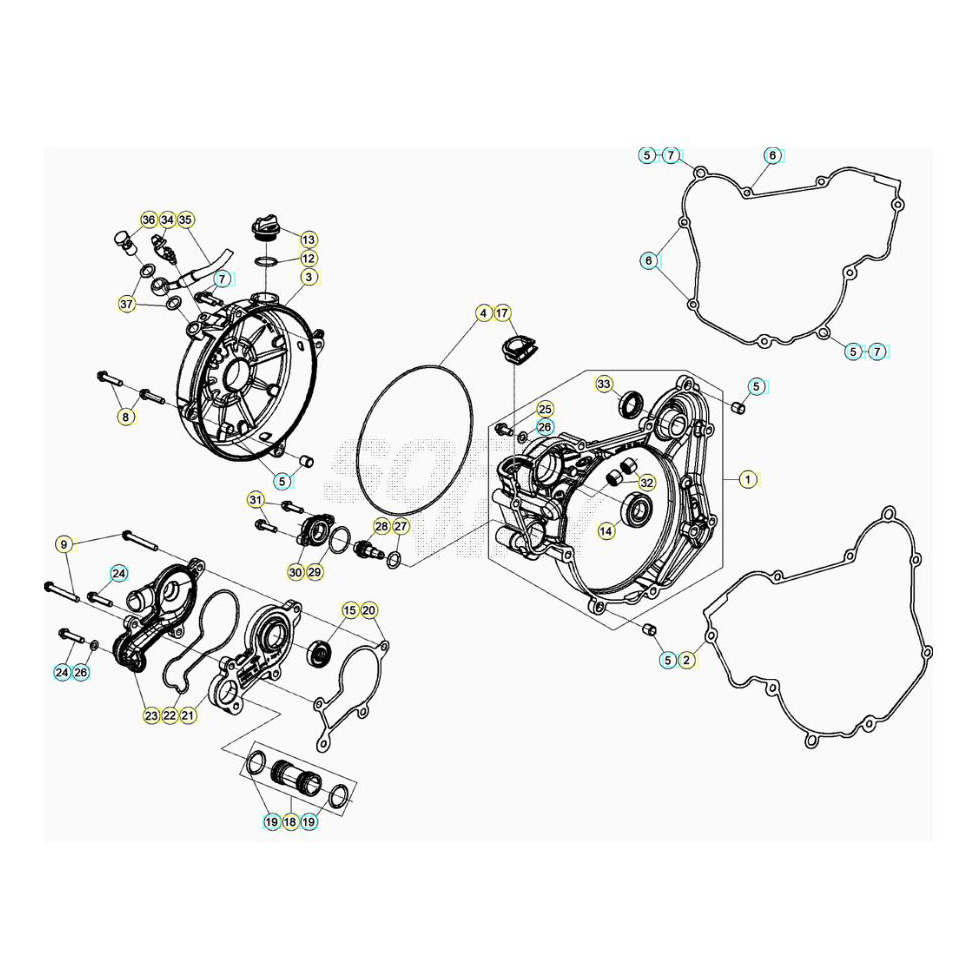 Beta RR125RC 23 Motorgehäuse 2 Ersatzteile Beta RR125RC 23 Motorgehäuse 2 Ersatzteile