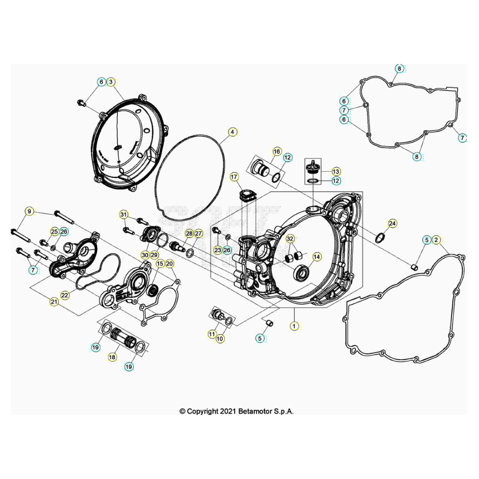 Beta RR300RC 24 Motorgehäuse 2 Ersatzteile