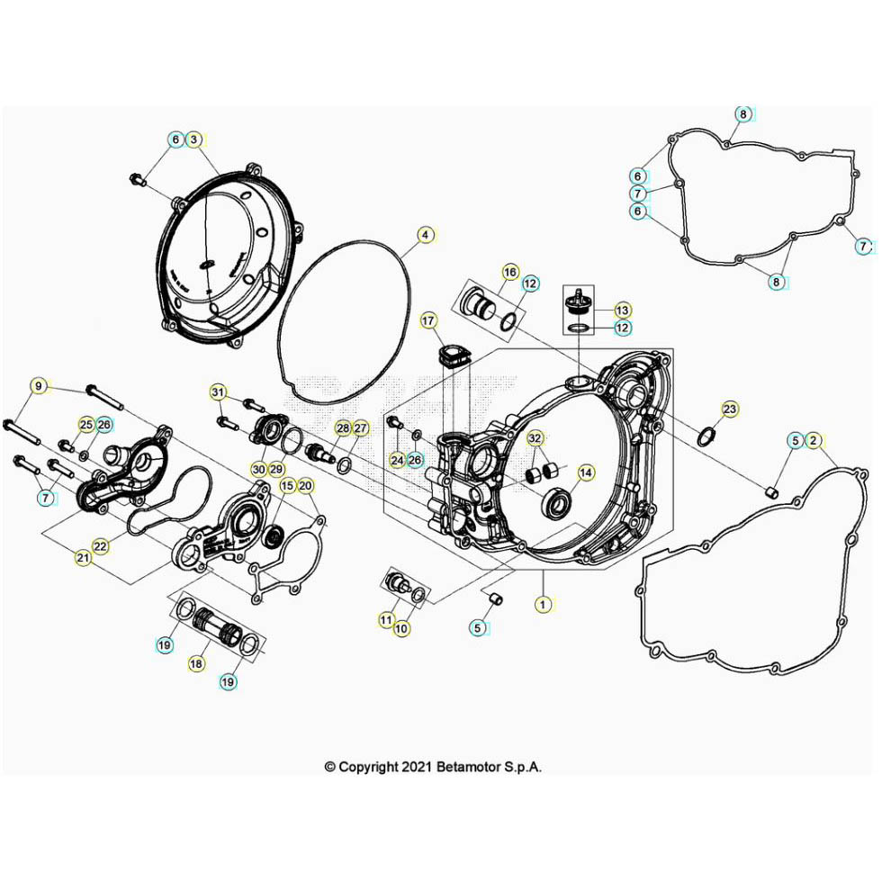 Beta Xtrainer300 25 Motorgehäuse 2 Ersatzteile Beta Xtrainer300 25 Motorgehäuse 2 Ersatzteile