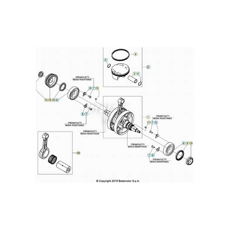 Beta RR390 Racing 24 Kurbelwelle/Kolben/Ausgleichswelle 2 Ersatzteile Beta RR390 Racing 24 Kurbelwelle/Kolben/Ausgleichswelle 2 Ersatzteile