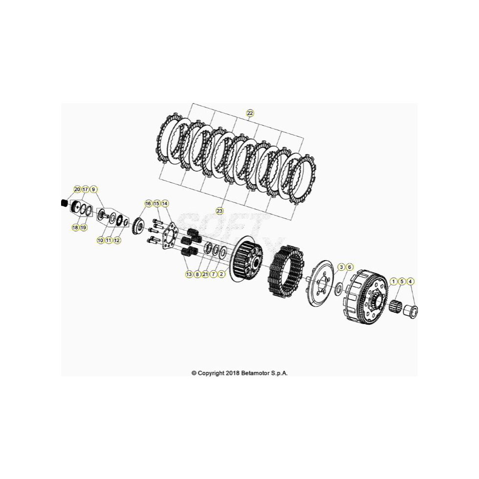 Beta RR200RC 25 Primärtrieb/Kupplung Ersatzteile