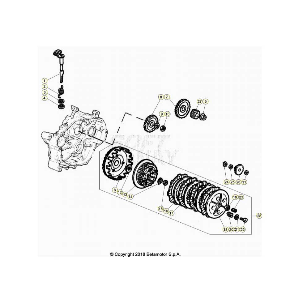 Beta RR50 20 Primärtrieb/Kupplung Ersatzteile Beta RR50 20 Primärtrieb/Kupplung Ersatzteile