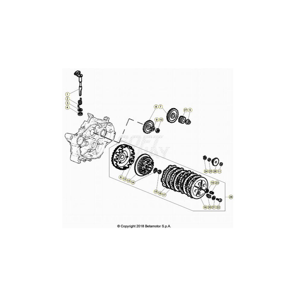 Beta RR50Sport 20 Primärtrieb/Kupplung Ersatzteile Beta RR50Sport 20 Primärtrieb/Kupplung Ersatzteile