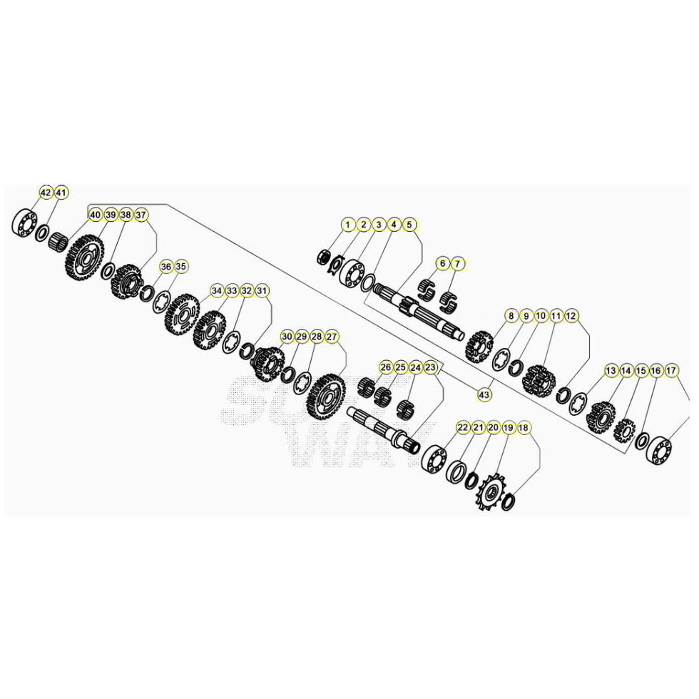 Beta EVO125 20 Getriebe Ersatzteile Beta EVO125 20 Getriebe Ersatzteile