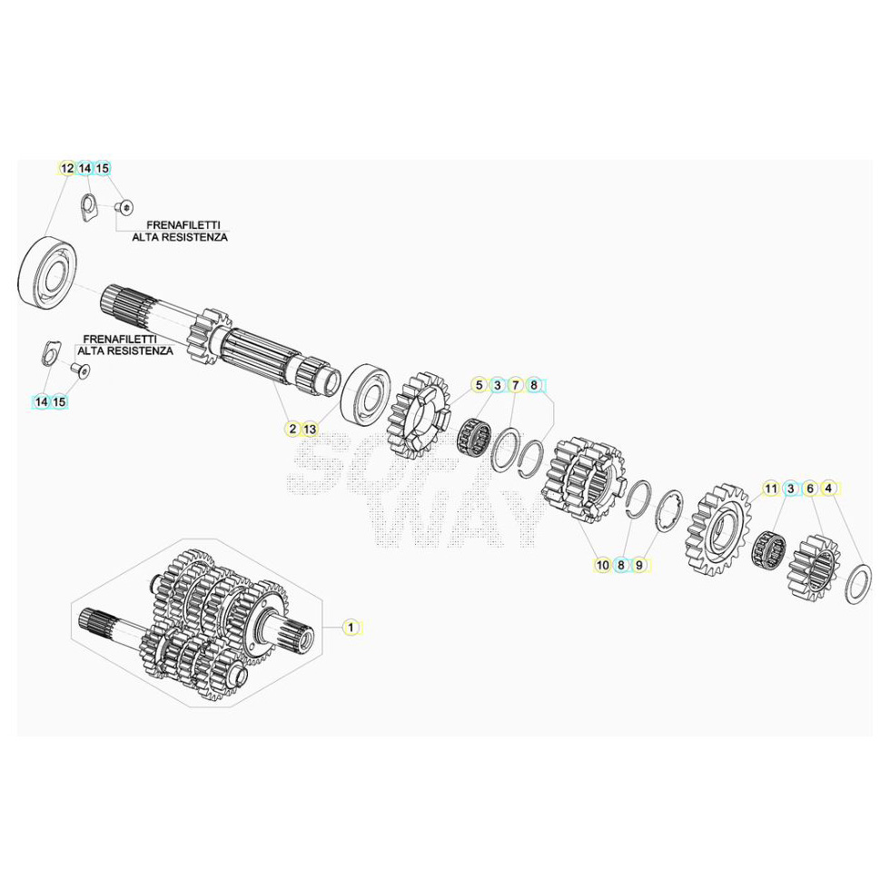 Beta RR200 20 Getriebe 1 Ersatzteile