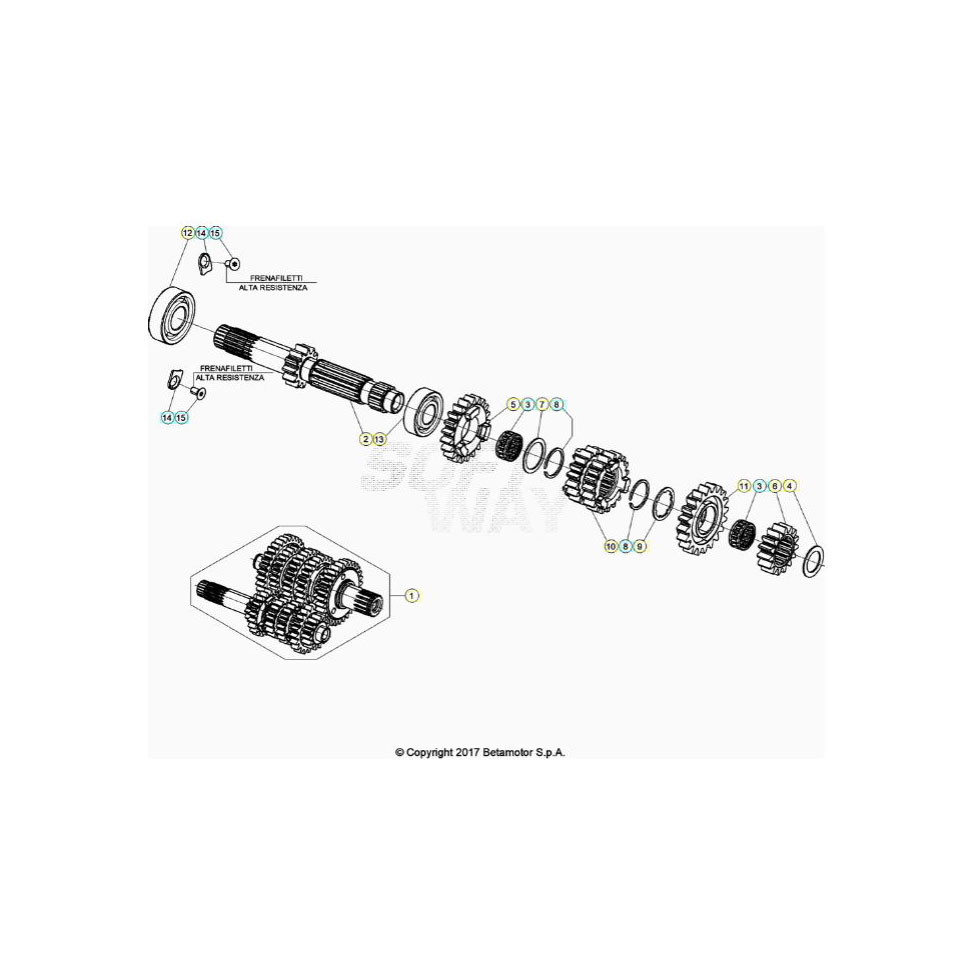 Beta RR200RC 25 Getriebe 1 Ersatzteile Beta RR200RC 25 Getriebe 1 Ersatzteile