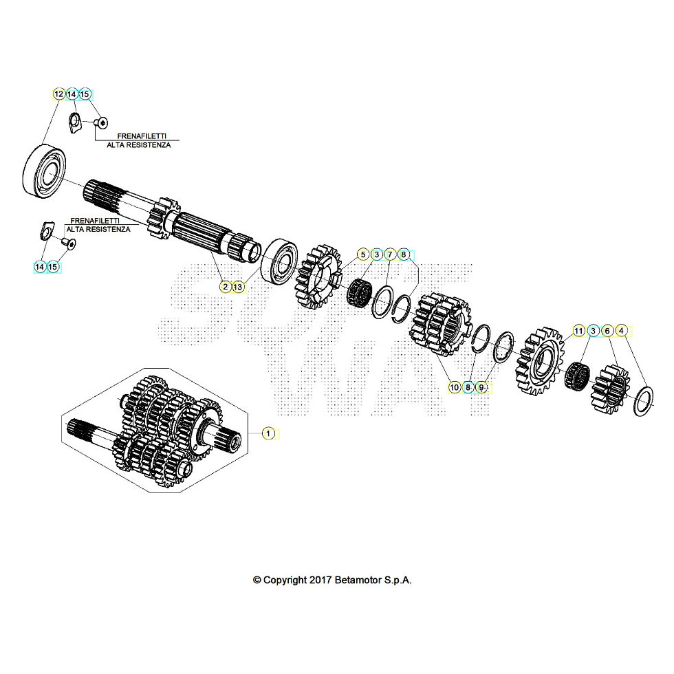 Beta RR200RC 26 Getriebe 1 Ersatzteile