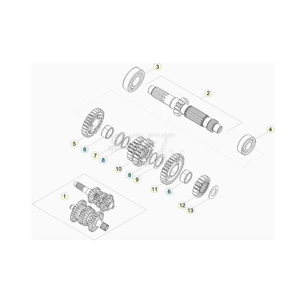 Beta RR250 19 Getriebe 1 Ersatzteile