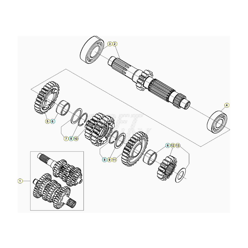 Beta RR300 24 Getriebe 1 Ersatzteile