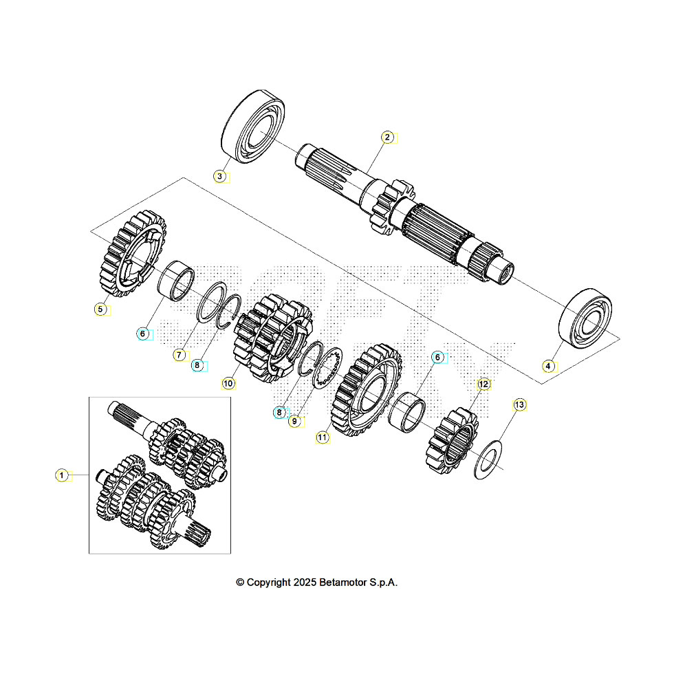 Beta RR300 26 Getriebe 1 Ersatzteile