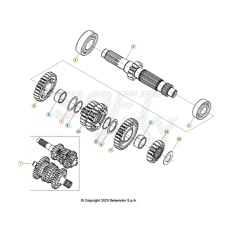 Beta RR300RC 26 Getriebe 1 Ersatzteile