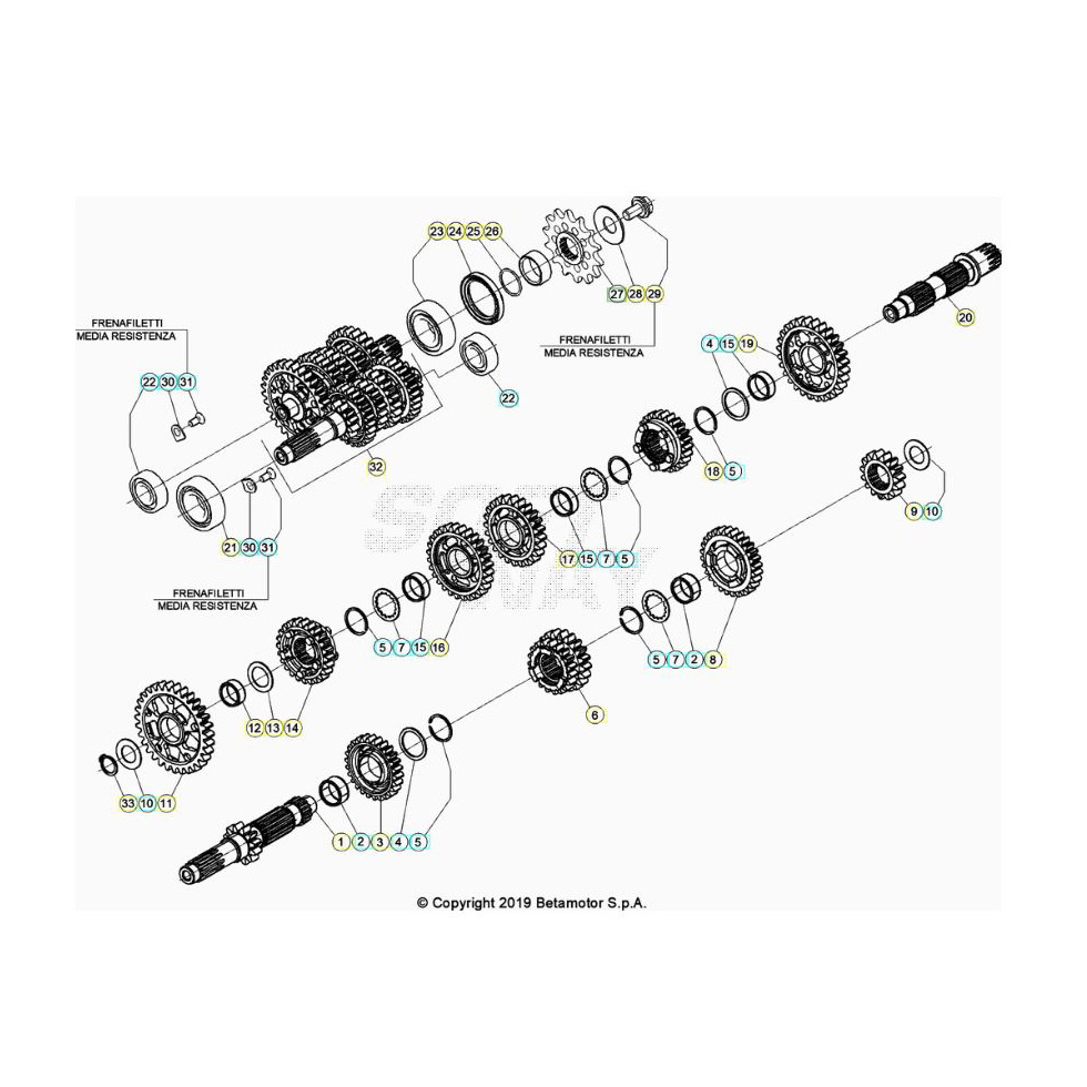 Beta RR390 23 Getriebe Ersatzteile
