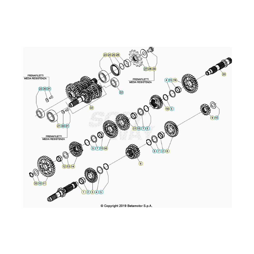 Beta RR430 Racing 24 Getriebe Ersatzteile Beta RR430 Racing 24 Getriebe Ersatzteile