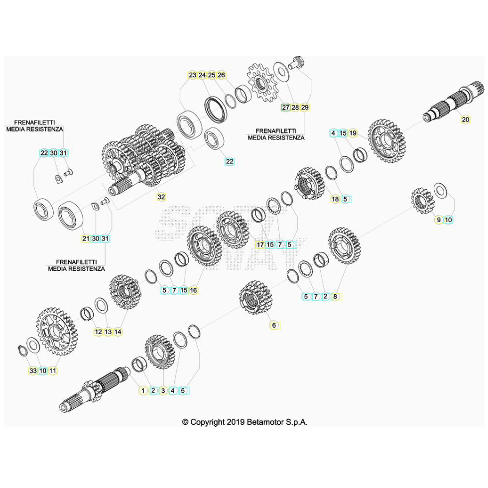 Beta RR480 21 Getriebe Ersatzteile