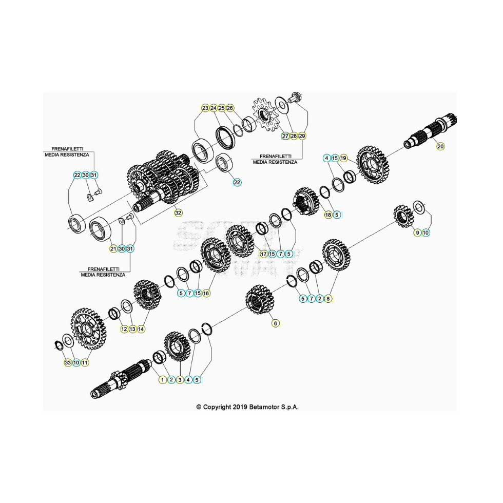 Beta RR480RC 20 4T Getriebe Ersatzteile