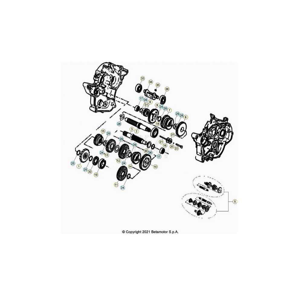 Beta RR50 Street Sport 21 Getriebe Ersatzteile