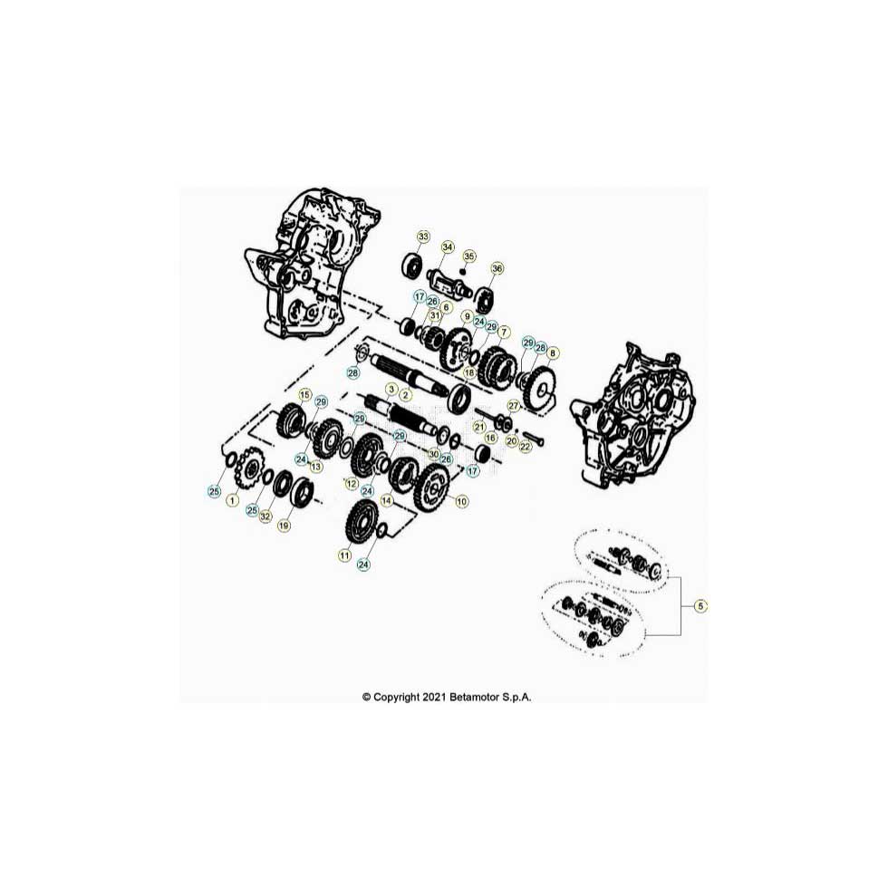 Beta RR50 Street Track 21 Getriebe Ersatzteile