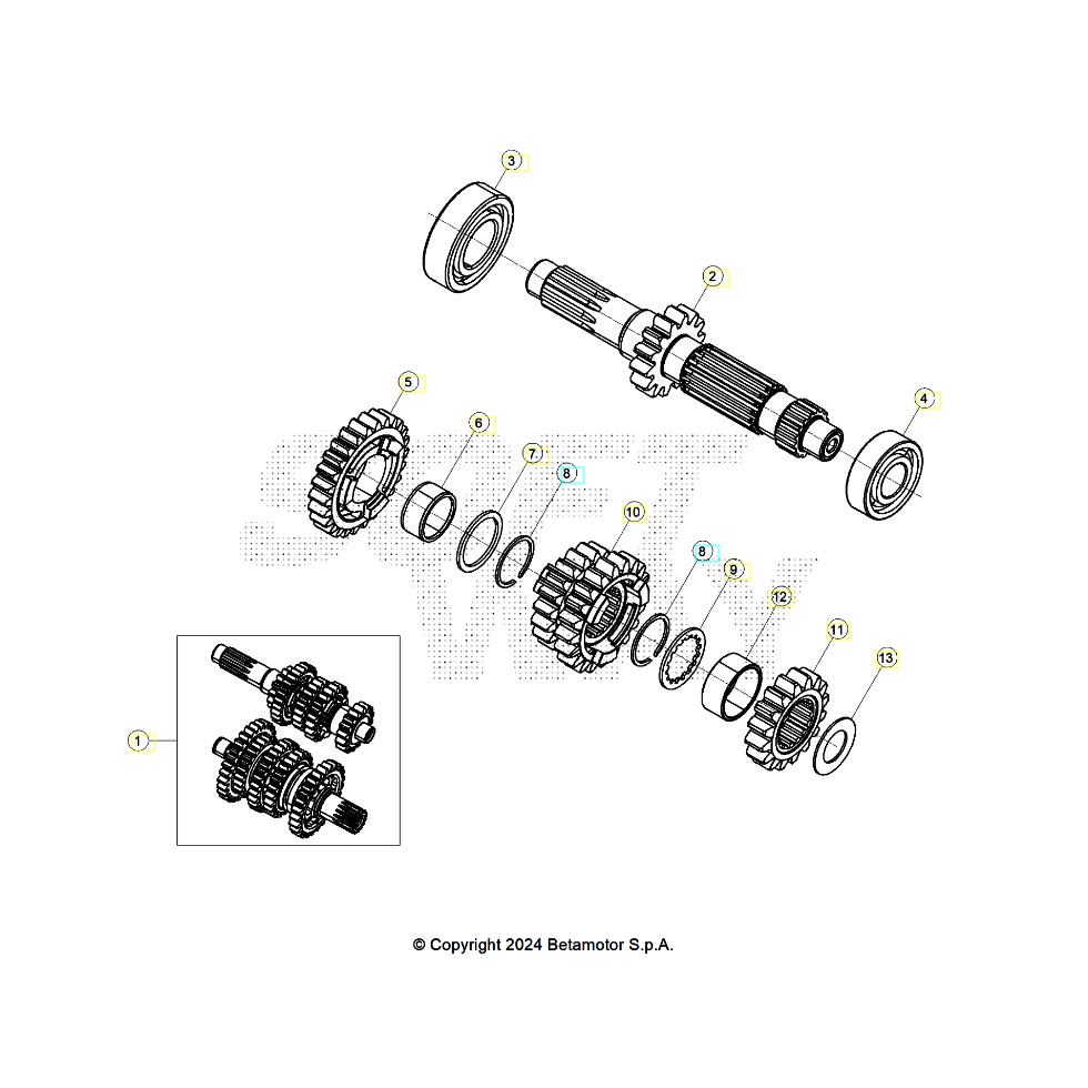 Beta RX300 25 Getriebe 1 Ersatzteile