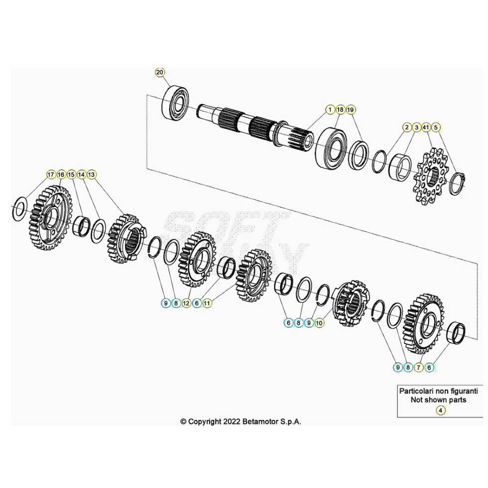 Beta RR200RC 25 Getriebe 2 Ersatzteile Beta RR200RC 25 Getriebe 2 Ersatzteile