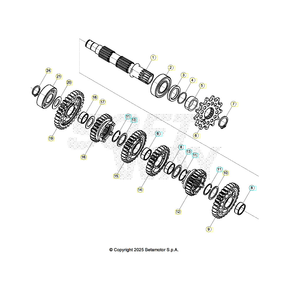 Beta RR250 26 Getriebe 2 Ersatzteile