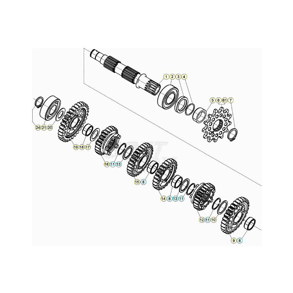 Beta RR250RC 25 Getriebe 2 Ersatzteile