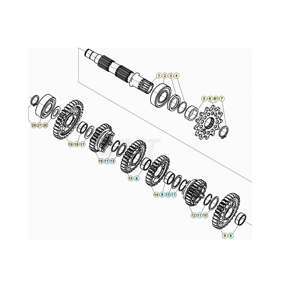 Beta Xtrainer250 24 Getriebe 2 Ersatzteile