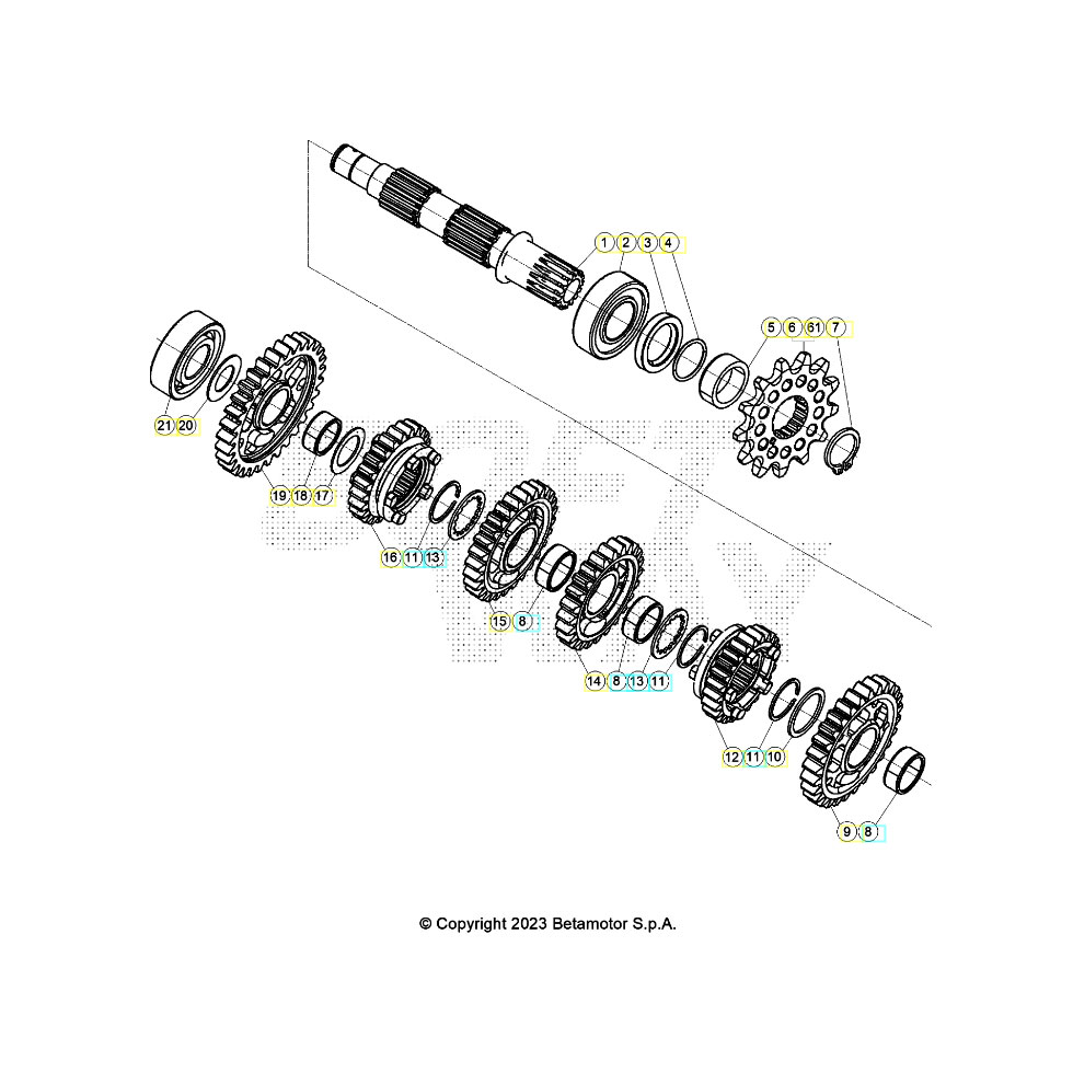 Beta Xtrainer300 25 Getriebe 2 Ersatzteile Beta Xtrainer300 25 Getriebe 2 Ersatzteile