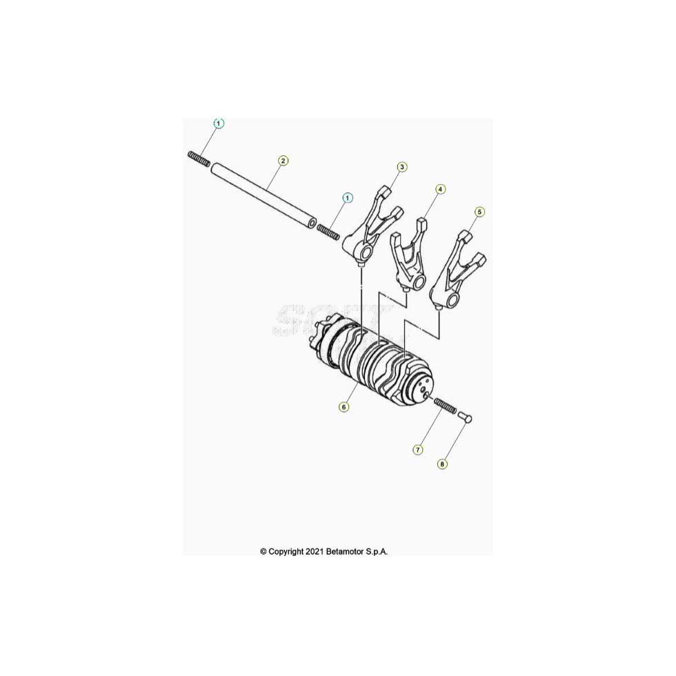 Beta RR125 LC 21 Schaltung 1 Ersatzteile